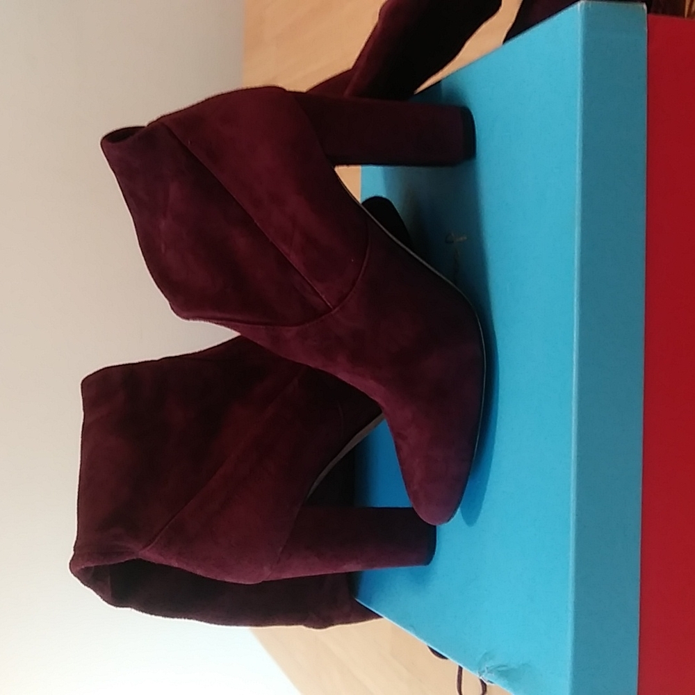 Jean-Michel Cazabat suede burgundy boots eu 37.5